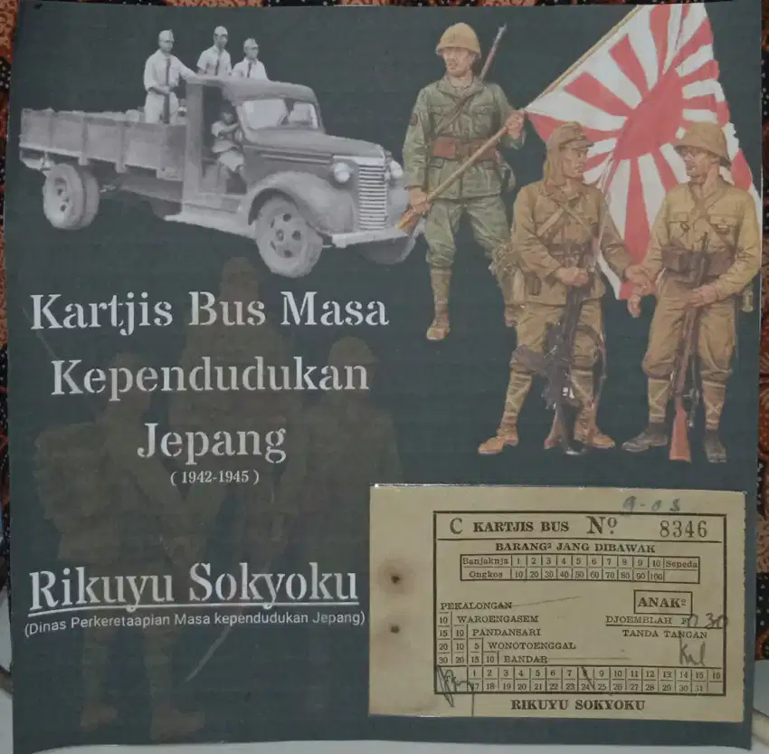 Kartjis Bus Masa Penjajahan Jepang (Rikuyu Sokyoku)