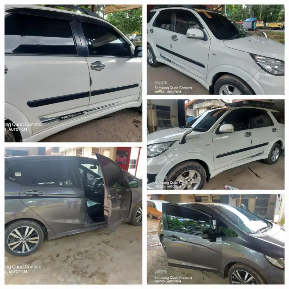 kaca film mobil dan gedung panggilan