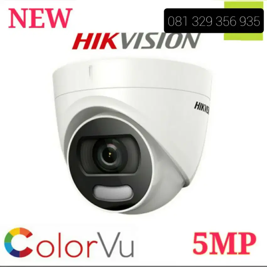 Paket cctv hikvision 5mp colorvu siang malam tetap berwarna