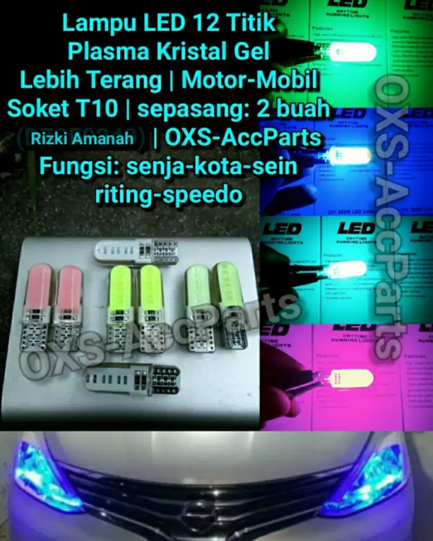 Lampu LED T10 Plasma Kristal senja kota sein riting speedo Mobil Motor