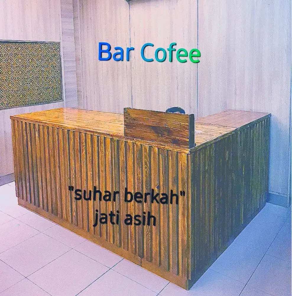 Meja Bar cofee bahan kayu custom