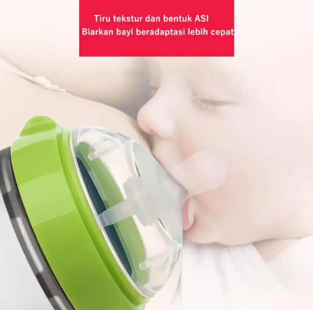 PIKO Bello botol susu bayi botol bayi leher lebar dengan pegangan