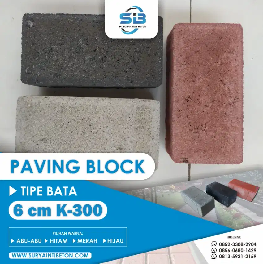 PAVING BLOCK K300 T6 MURAH BERKUALITAS