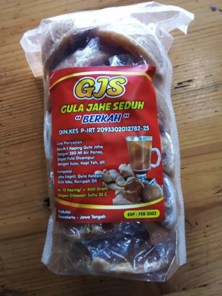 gula jahe seduh Rp 30.000 sudah terdaftar di Dinkes PIRT