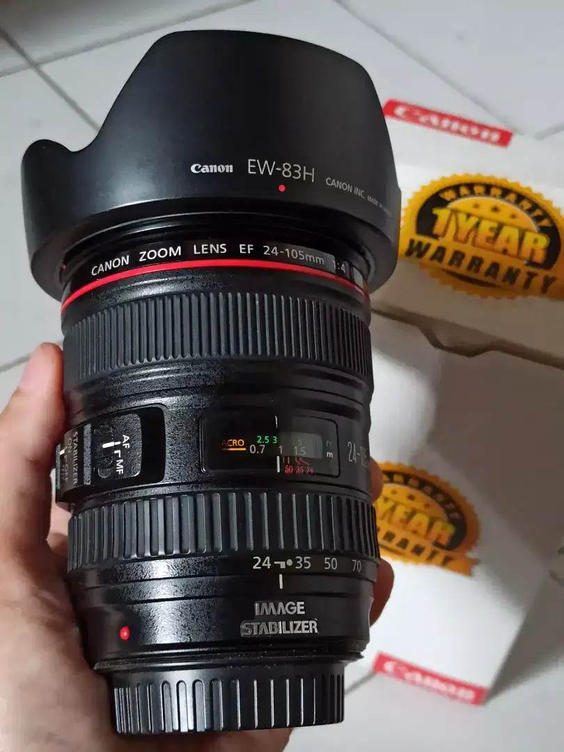 Canon EF 24-105 F4 L IS USM with box super mulus