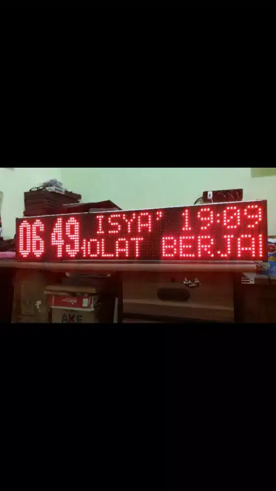 Running teks jadwal sholat 20x100 cm