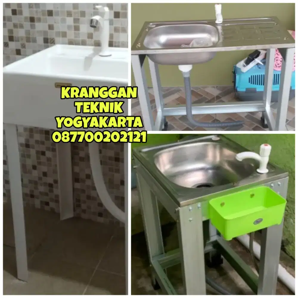 (KRANGGAN TEKNIK)wastafel cuci tangan portable wasbak cuci piring