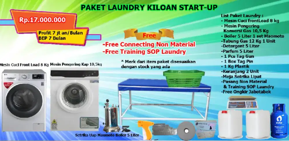 Paket usaha laundry pemula