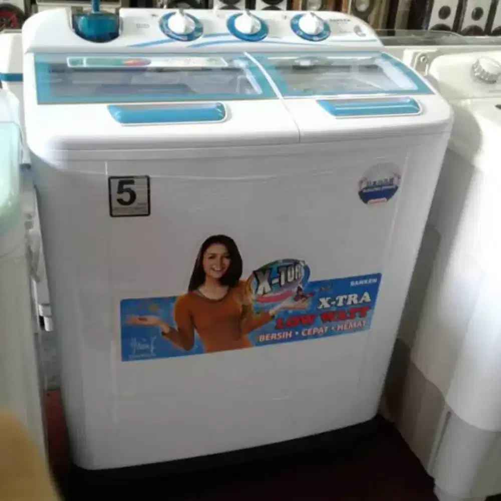 Mesin cuci sanken 11kg 250w 2 tabung