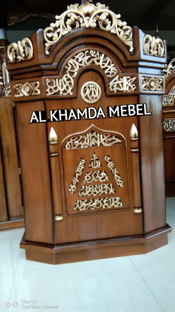 Mimbar Mushola Bahan Kayu Jati Free Ongkir