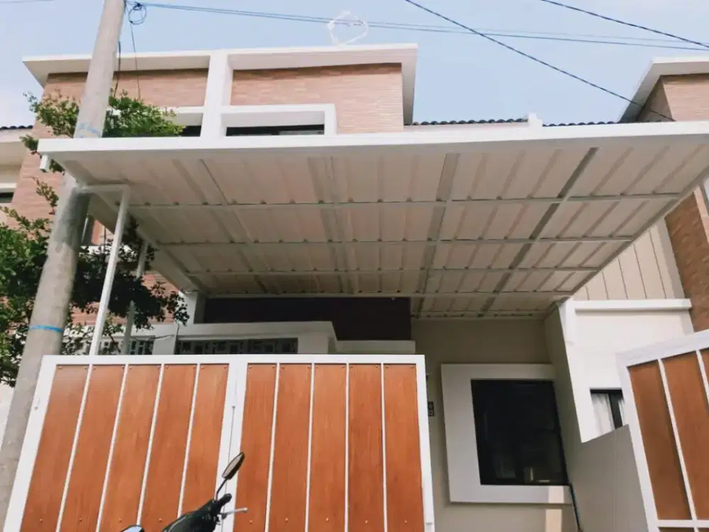 Pemasangan canopy minimalis holo baja ringan dll#233