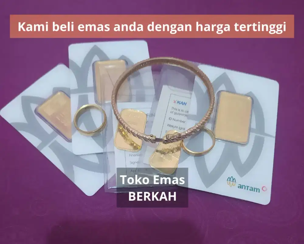 Jual Beli Emas. Perhiasan LM Antam UBS. Segala Kondisi.