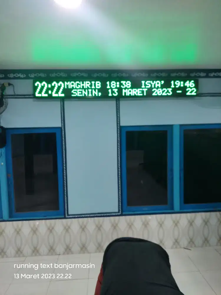Display Jadwal waktu sholat