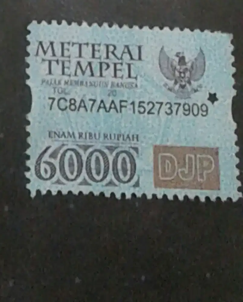 Materai 6000 tahun 2010 - 2015