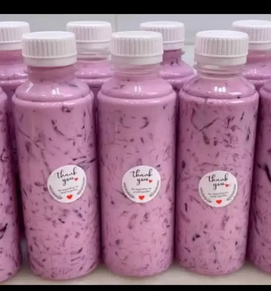 Es lumut susu VIRAL kemasan botol enak bergizi tanpa bahan pengawet