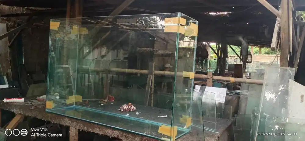 Aquarium 150 x40x80 kaca 12mili