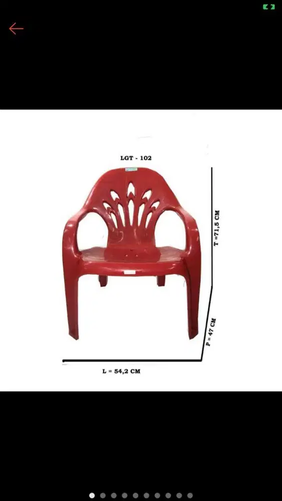 NEW Kursi plastik kursi sandar standart