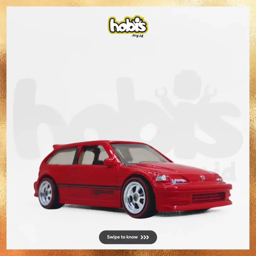 Diecast Hot Wheels Honda Civic EF Red Loose Ban Karet Rivet Hot Item
