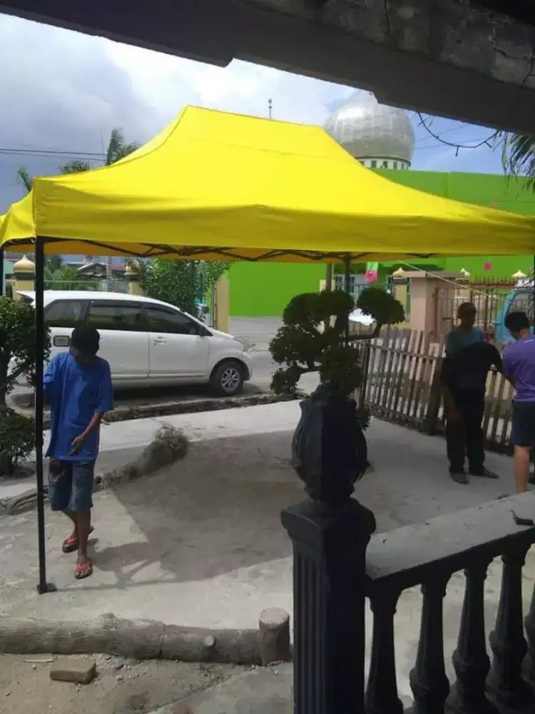 TENDA LIPAT HERCULLES TERPAL KUNING UKURAN 3X6