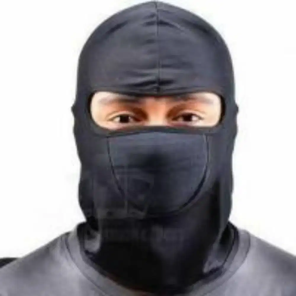 MASKER NINJA HITAM POLOS