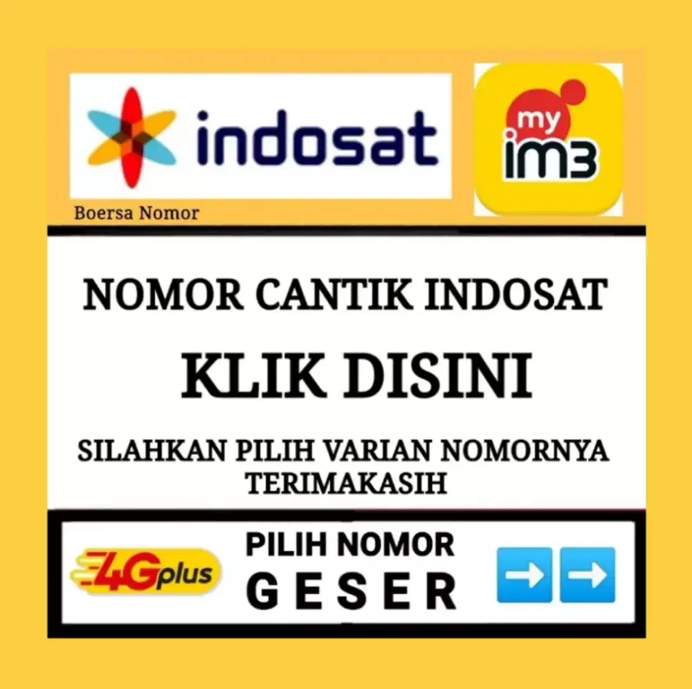 Nomor Cantik Indosat 88888x / Kartu Indosat Cantik ( Tidak Bisa Cod)