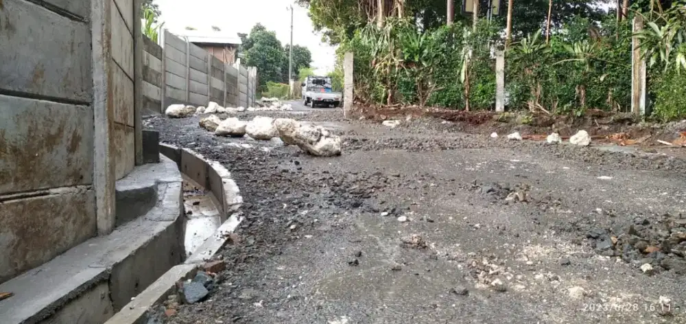 Cor land clearing cut and fill hotmix aspal jalan paving beton turap