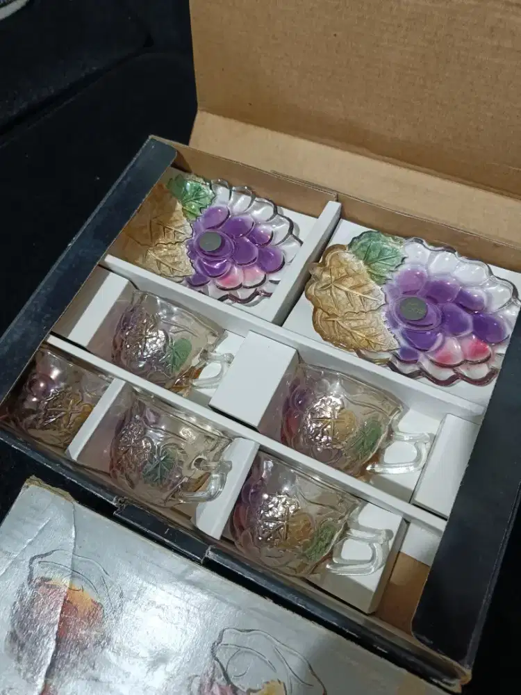 CANGKIR SET CANTIK MERK SOGA JAPAN / CANGKIR UNIK / CANGKIR JADUL