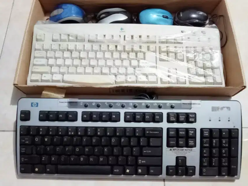 Keyboard merk HP & Logitech Original & 5bh Mouse