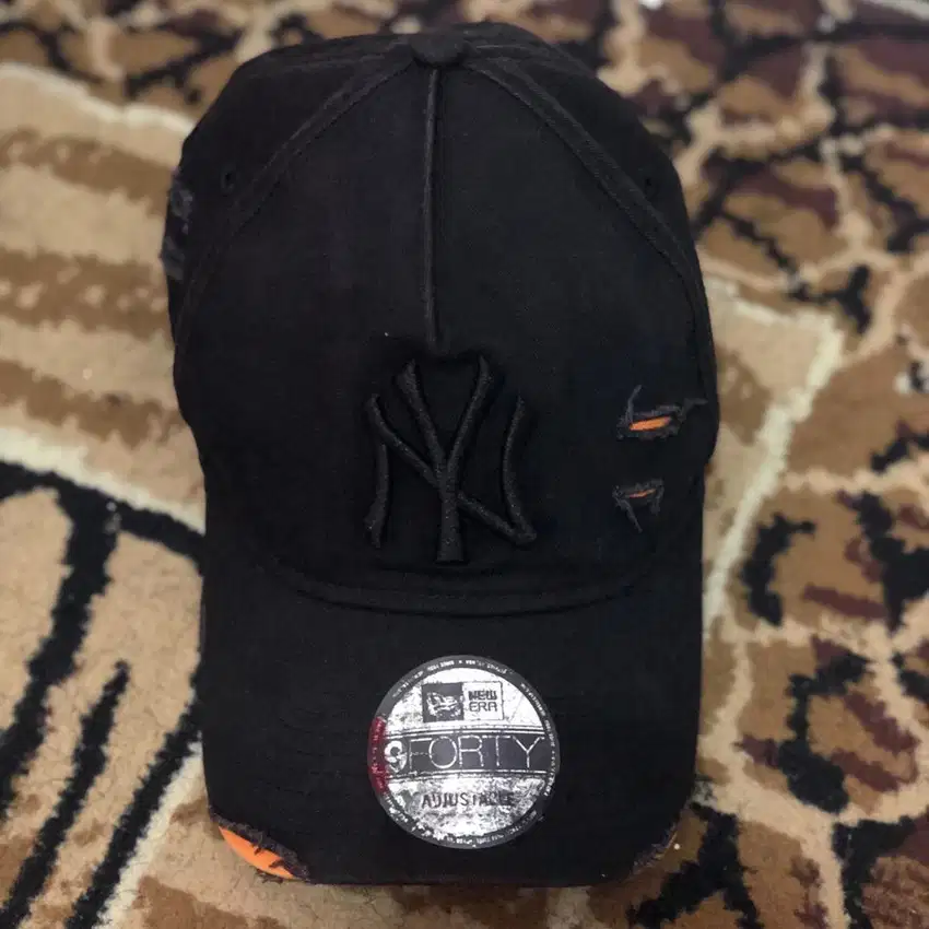 New Era Cap 940 AF NY Damage Black Orange