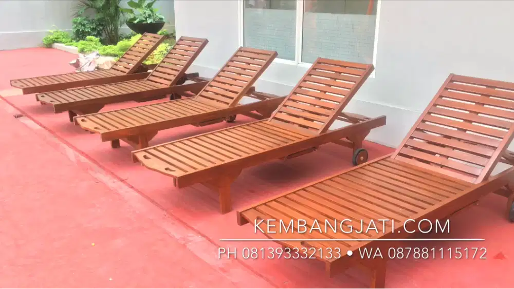 TC kursi kolam kayu jati grade B Jabodetabek