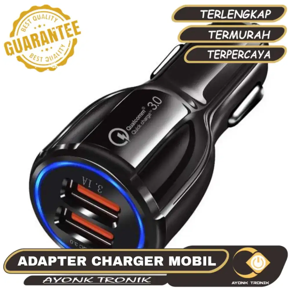 Adapter konverter Converter Car Charger Dual USB Port 3.1A  QC3.0