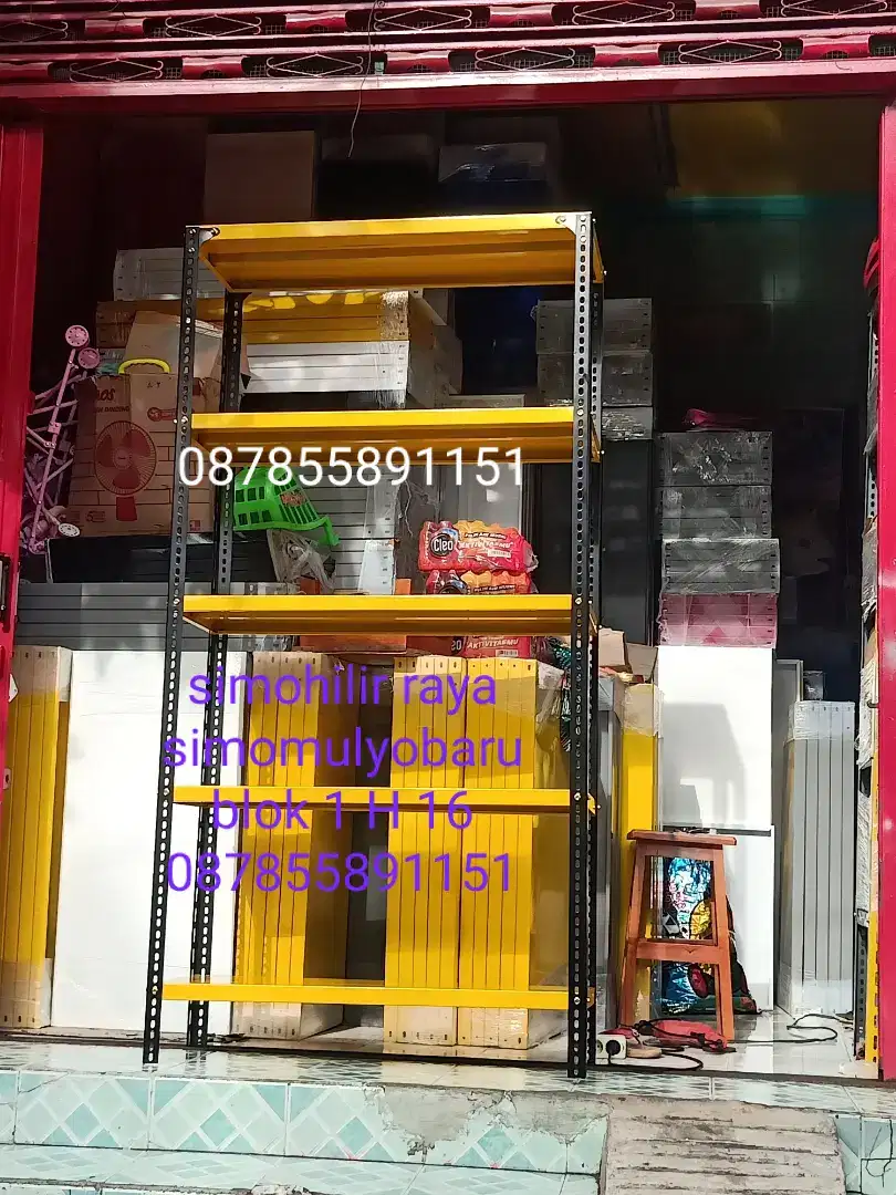 Rak besi siku serbaguna rak gudang 5susun multi fungsi