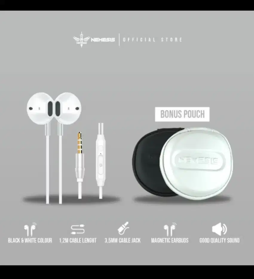 Earphone gaming NYK EG-03 super bass bonus pouch