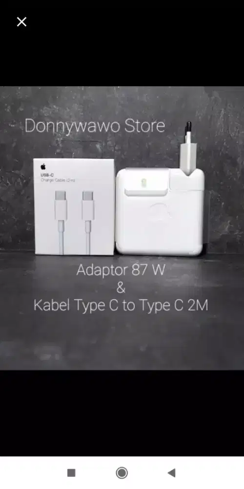 Charger Magsafe Macbook 15inch Kabel USB Type C 87W 87 Watt