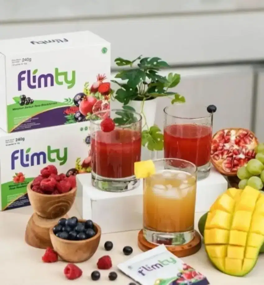 Flimty fiber original 1 box 16 sachet pelangsing diet