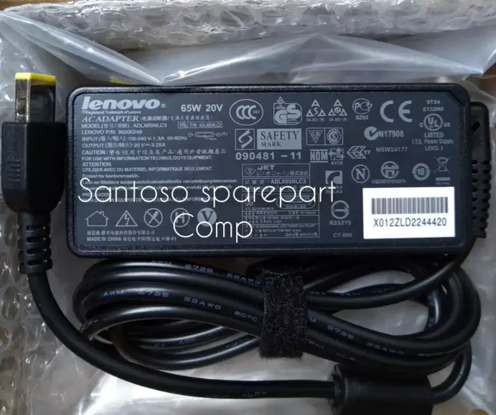 Adaptor charger laptop lenovo original