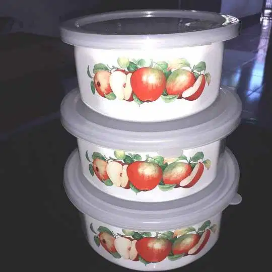 Set Mangkuk isi 3 + Tutup / Mixing Bowl Set + Plastic Cover (14,17,18