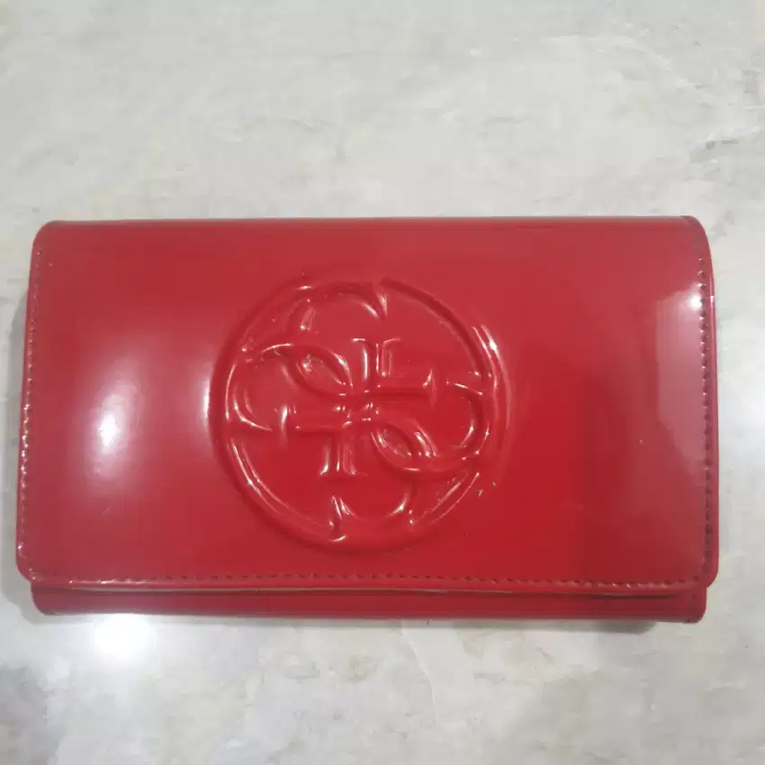 Dompet Guess Merah Uk Pendek Preloved