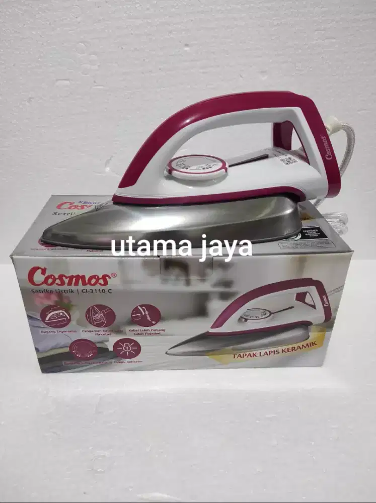 SETRIKA COSMOS CI-3110C TAPAK LAPIS KERAMIK (BARU DAN BERGARANSI)
