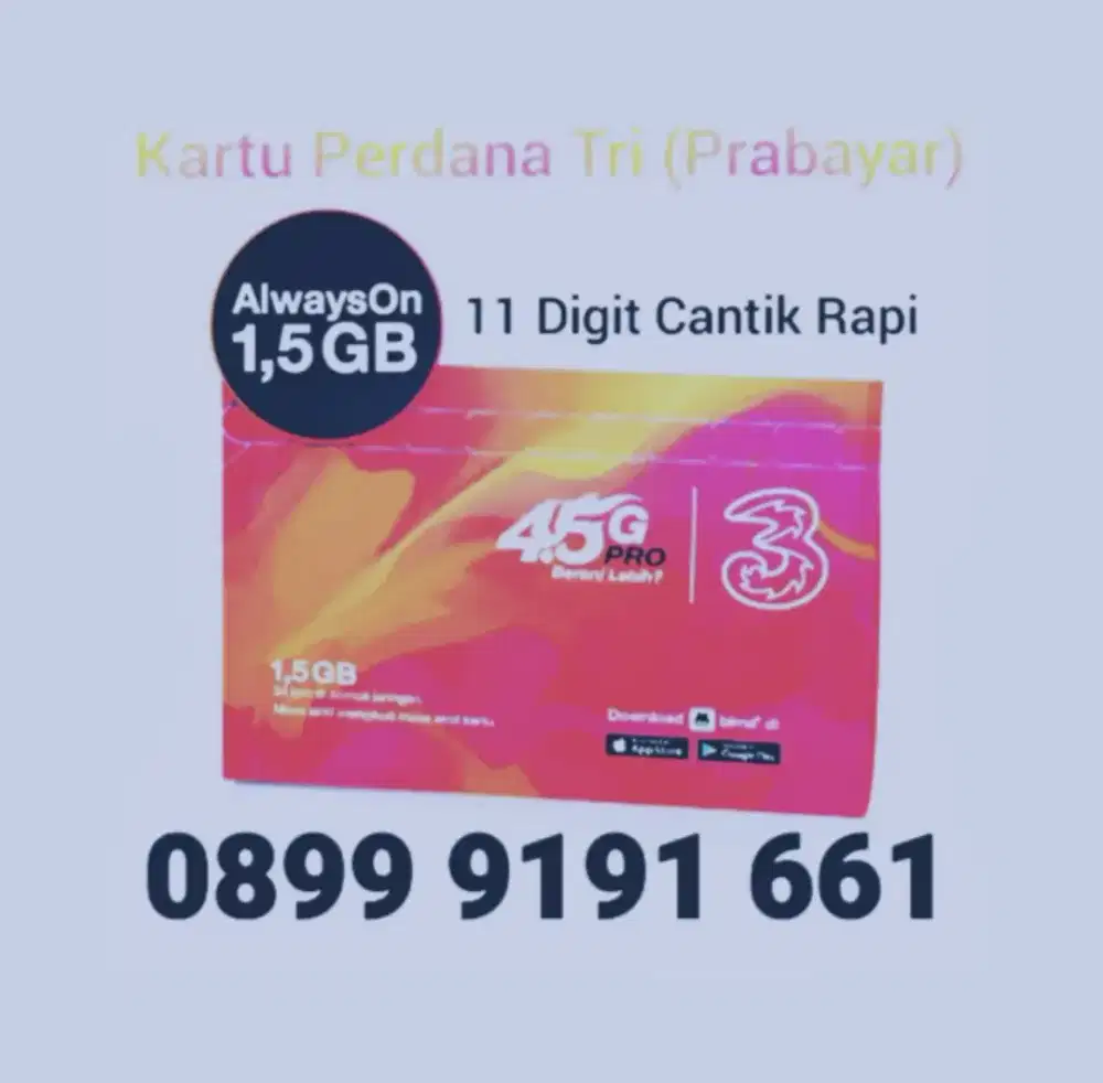 NOMOR UNIK TRI ISTIMEWA COCOK UNTUK NOMOR CALL CENTRE / NOMOR BISNIS