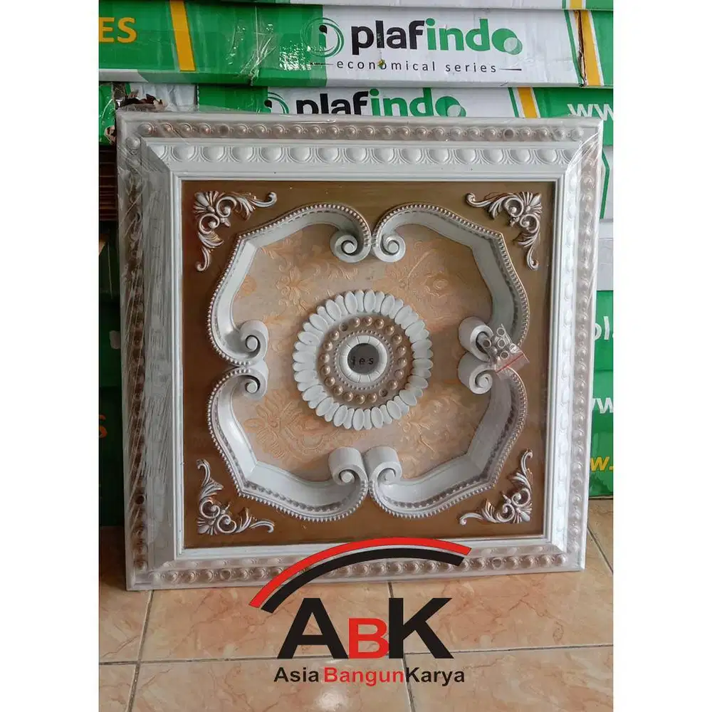 PLAFINDO Ornamen Lampu Plafon PVC Kubah Plafon