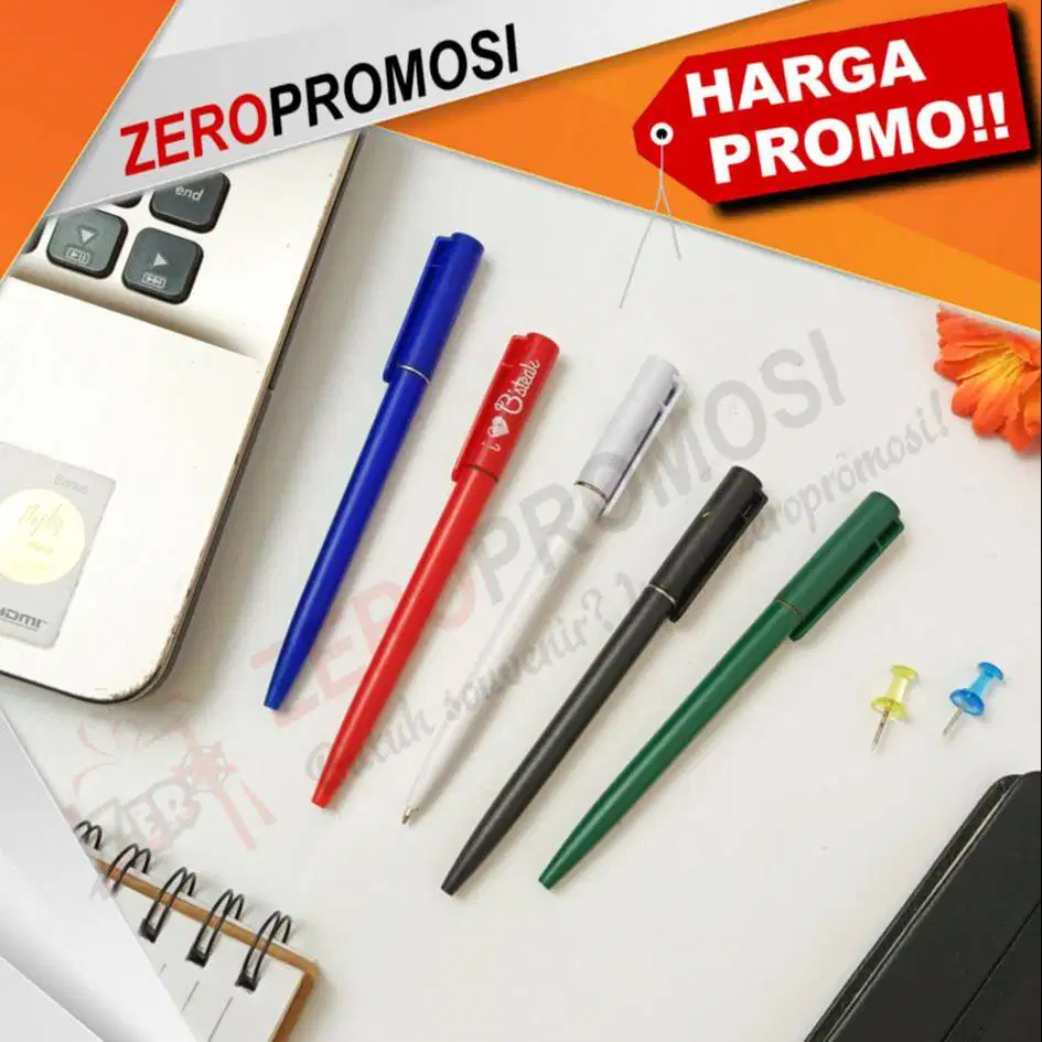 Souvenir Pulpen Promosi Pen Hotel Polos Model Putar Unik