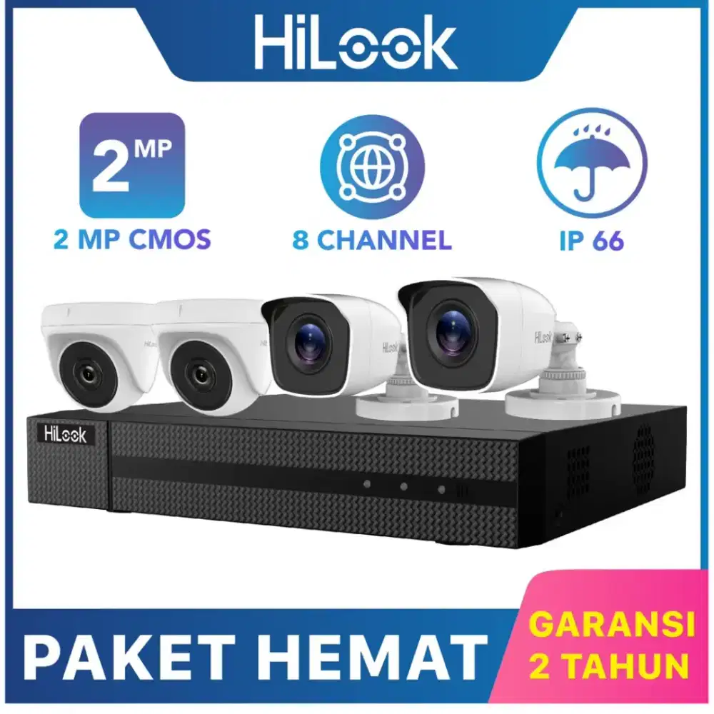 Cctv murah 4 camera hilook 2 mp