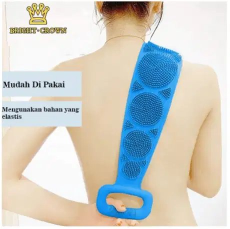 SIKAT SCRUBBER SILICONE PEMBERSIH PUNGGUNG 2 SISI - Biru