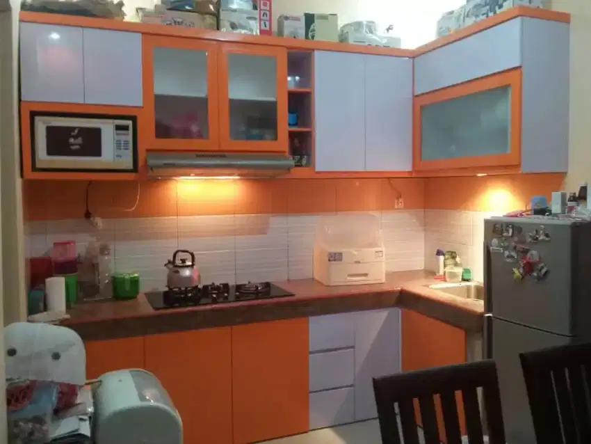 kitchen set minibar rak dapur tangga resepsionis partisi meja tv