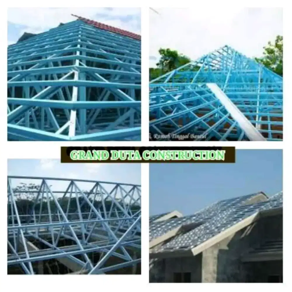 Pemasangan rangka atap baja ringan dan canoppy