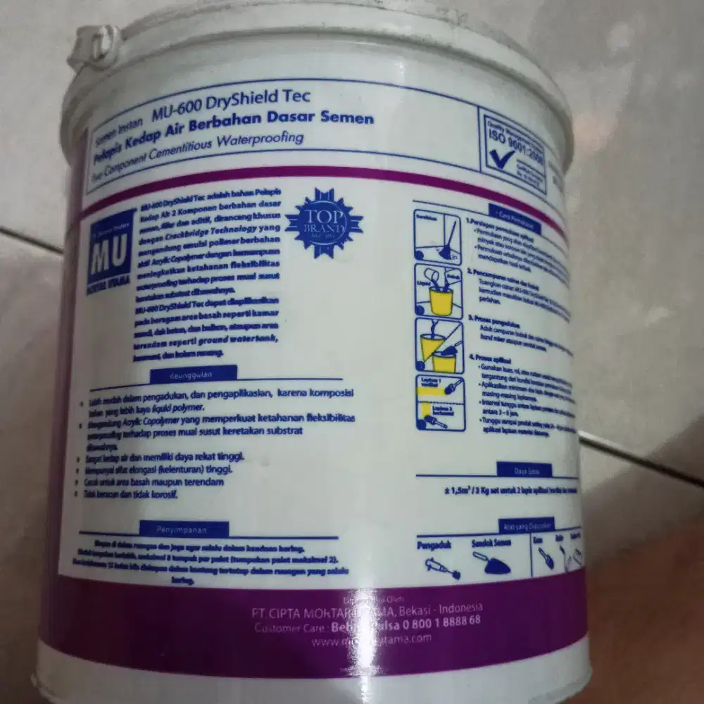 Pelapis kedap air MU 600 2 komponen