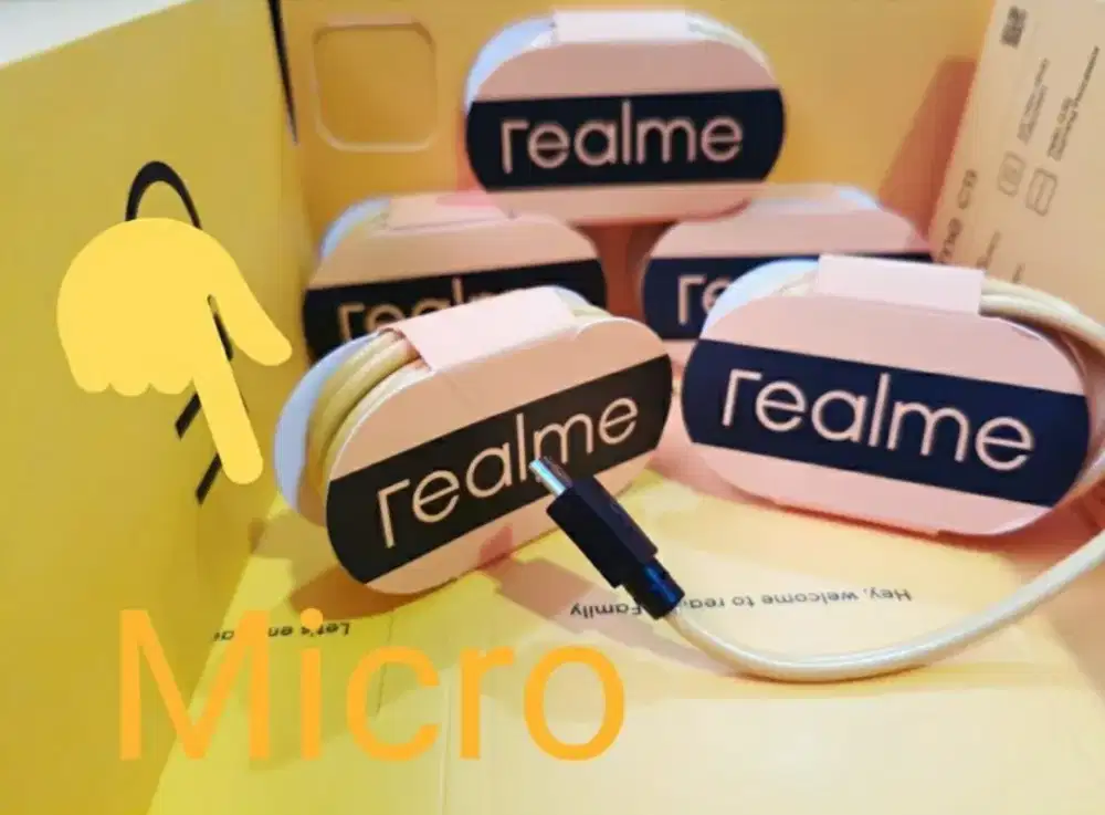 Kabel Charger/Data MICRO USB Realme Fast Charging 2.4A/QC 3.0, New