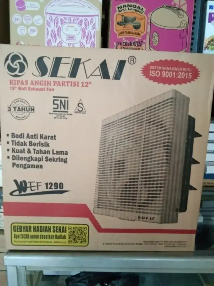 EXHAUST DINDING SEKAI 12 KIPAS HISAP DINDING