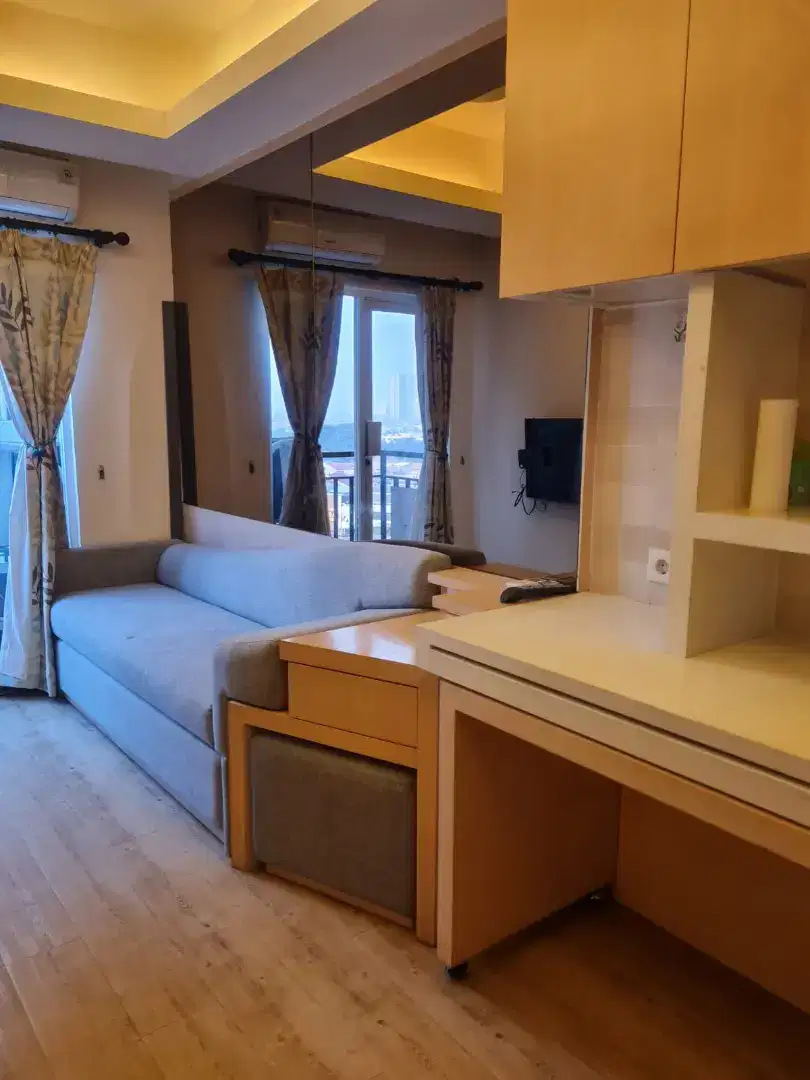 Dijual Apartemen Puri Park View 1BR 35m2 full furnish hadap pool/utara